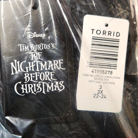❤️NWT VINTAGE TORRID LEGGING - NIGHTMARE BEFORE CHRISTMAS JACK SKELLINGTON - Picture 8 of 13